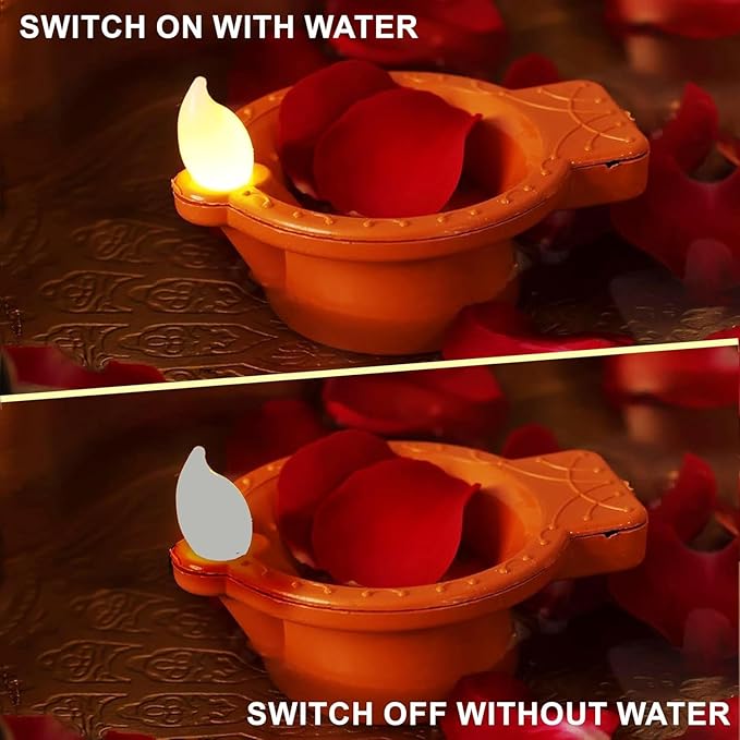 LED Light Water Sensor Diyas Plastic with, Ambient Lights, (Pack of 6/12/18/24)